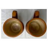 Vintage Greentown Chocolate Glass/Caramel Slag Glass Mug and Smaller Steins