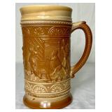 Vintage Greentown Chocolate Glass/Caramel Slag Glass Mug and Smaller Steins