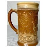 Vintage Greentown Chocolate Glass/Caramel Slag Glass Mug and Smaller Steins
