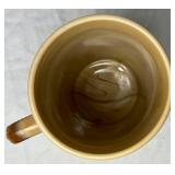 Vintage Greentown Chocolate Glass/Caramel Slag Glass Mug and Smaller Steins