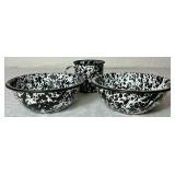Vintage Enamelware Set -Plates, Bowls and Mug