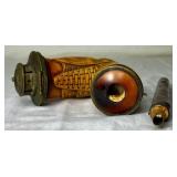 Antique Meerschaum Hand Carved Smoking Pipe with Brass Mounted Cap