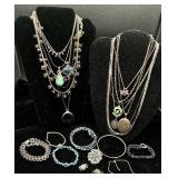 Silver Toned Jewelry Lot