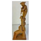 Mestre Manuel Vitalino Terracotta Sculpture Hunter with Bears