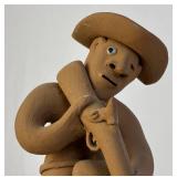 Mestre Manuel Vitalino Terracotta Sculpture Hunter with Bears