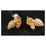 Collection of 10K Gold Pieces - Earrings, ring and pin