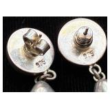 Collection of Sterling Silver - earrings and cultured pearl earrings