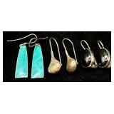 Collection of Sterling Silver - earrings and cultured pearl earrings