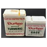 Vintage Schilling and Durkee Spice Tins