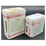 Vintage Schilling and Durkee Spice Tins