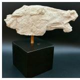 Horse Head Sculpture by DeWitt on Black Table Top Base