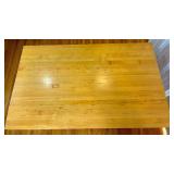 Solid Maple Butcher Block Kitchen Table and 6 MCM Italian Loewenstein Chairs