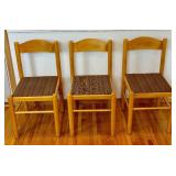 Solid Maple Butcher Block Kitchen Table and 6 MCM Italian Loewenstein Chairs