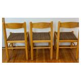 Solid Maple Butcher Block Kitchen Table and 6 MCM Italian Loewenstein Chairs