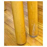 Solid Maple Butcher Block Kitchen Table and 6 MCM Italian Loewenstein Chairs