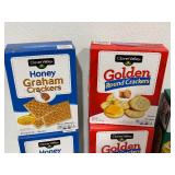 Crackers, Marshmallows, Brownie Mix