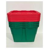 12 Gallon Red/Green Storage Totes