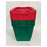 12 Gallon Red/Green Storage Totes