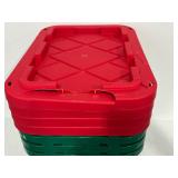 12 Gallon Red/Green Storage Totes