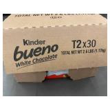 WY 4 - 30 Packs Kinder Bueno White Chocolate with Hazelnut Filling
