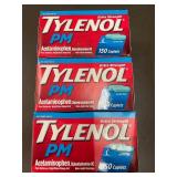 Set of 3 Tylenol PM Extra Strength Pain Reliever - 150 Caplets Each
