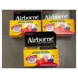 Set of 3 Airborne Very Berry Immune Support Supplements with Vitamin C