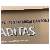 Case of 12 Boxes of Gamesa Saladitas Saltine Crackers