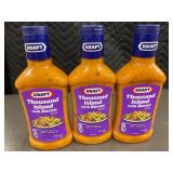 AK 2 - Set of 3 Kraft Thousand Island Dressing with Bacon - 16 oz Bottles