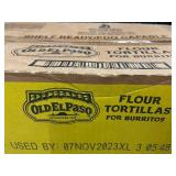 Case of Old El Paso Flour Tortillas for Burritos - 12 Pouches