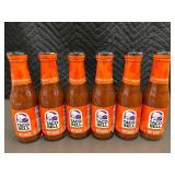 FL 5 - Set of 6 Taco Bell Hot Sauce Bottles