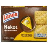 5 Boxes of Lance Nekot Sandwich Cookies Lemon CrÃ¨me Flavor