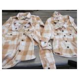 2 Girls Medium, 2- 3T Plaid Shacket...