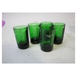 Set of 5 JÃ¤germeister Branded Shot Glasses - 1 fl. oz Green