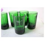 Set of 5 JÃ¤germeister Branded Shot Glasses - 1 fl. oz Green