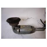Used Heavy-Duty Electric Angle Grinder with Wire Brush Attachment