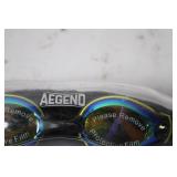 Aegend Swim Goggles with Mirrored Coating in Protective Case