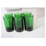 Set of 6 JÃ¤germeister Green Shot Glasses