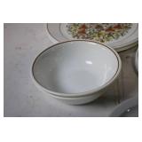 Set of Vintage Floral Porcelain Dinnerware