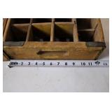 Vintage Wooden Tray and Bottle Carrier Set