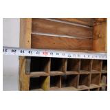 Vintage Wooden Tray and Bottle Carrier Set