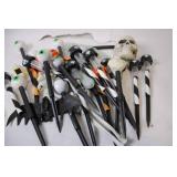 Lot of Halloween-Themed Lawn Stakes with Skulls and Eyes