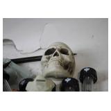 Lot of Halloween-Themed Lawn Stakes with Skulls and Eyes