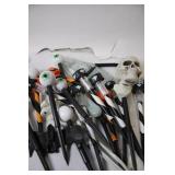 Lot of Halloween-Themed Lawn Stakes with Skulls and Eyes