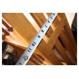 Tall Wooden Bookshelf with Open Slat Design