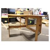 Wooden Drop-Leaf Dining Table with Natural Finish