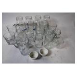 Collection of Assorted Clear Glass Jars and Tumblers