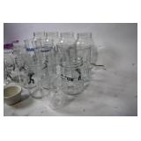 Collection of Assorted Clear Glass Jars and Tumblers