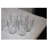 Collection of Assorted Clear Glass Jars and Tumblers