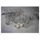 Collection of Assorted Clear Glass Jars and Tumblers