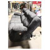 Used Gray Reclining Sofa with Built-In USB Ports